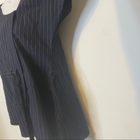 Marissa Webb Lorie Pinstripe Wool Wrap Blouse Size XS - Picture 9 of 16